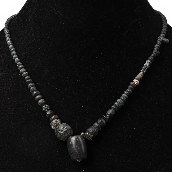 Western Asiatic Glass and Stone Bead Necklace String