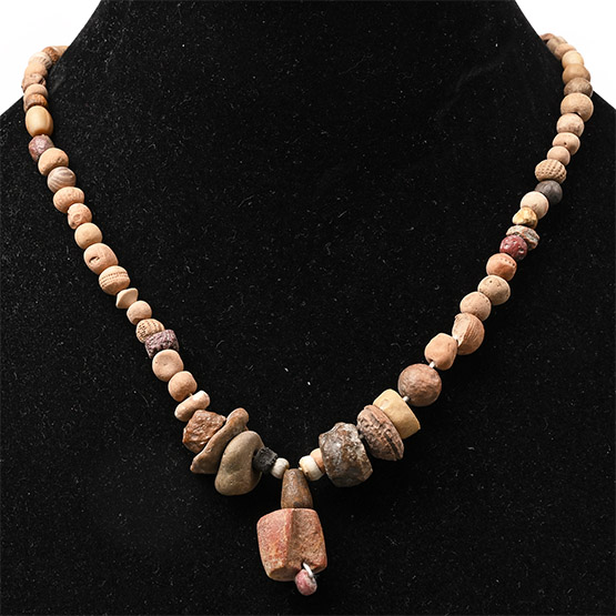 Western Asiatic Glass and Stone Bead Necklace String