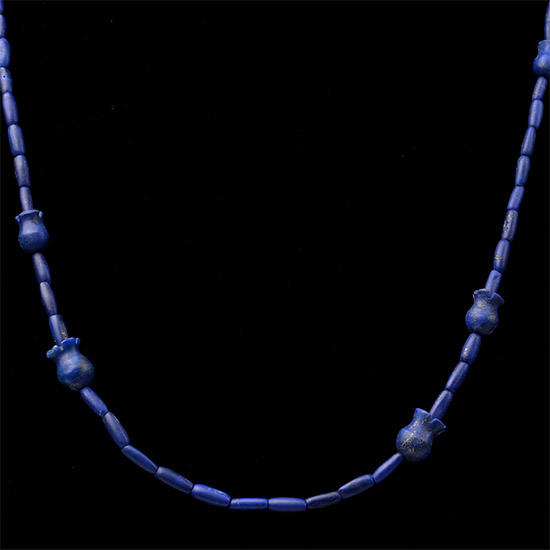 Western Asiatic Style Lapis Lazuli Bead Necklace String