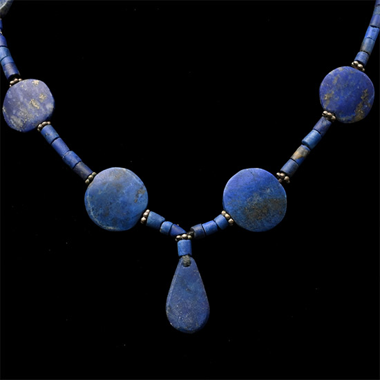 Western Asiatic Style Lapis Lazuli Bead Necklace String