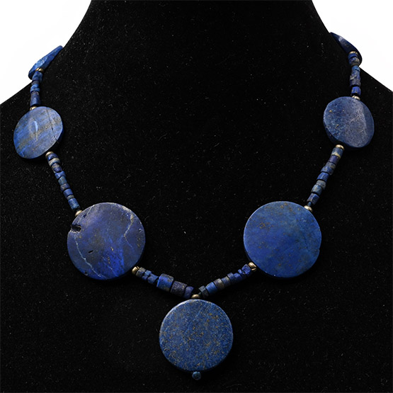 Western Asiatic Style Lapis Lazuli Bead Necklace String