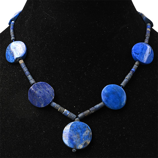 Western Asiatic Style Lapis Lazuli Bead Necklace String
