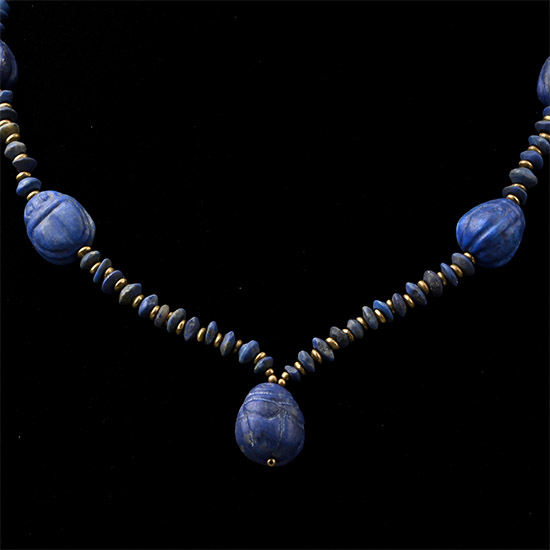 Western Asiatic Style Lapis Lazuli Bead Necklace String