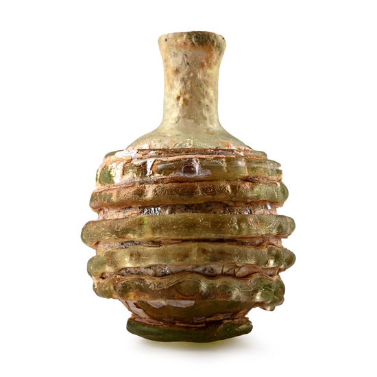 Western Asiatic Iridescent Glass Bottle with Trail