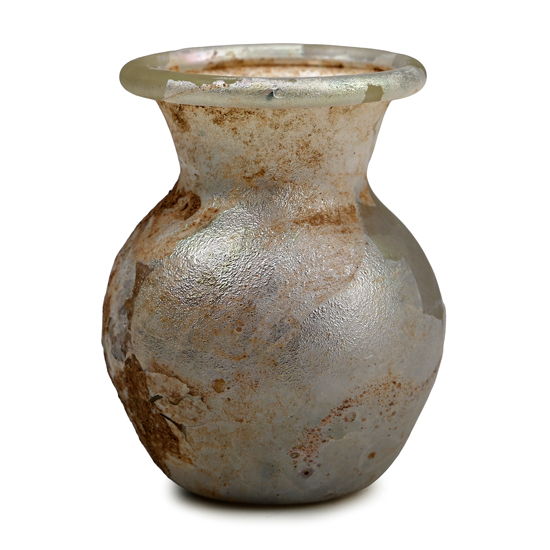 Roman Iridescent Glass Jar