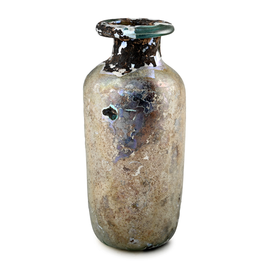 Roman Iridescent Glass Bottle