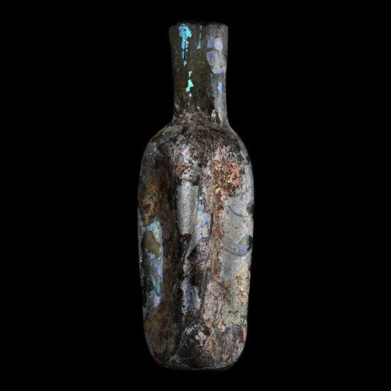 Roman Iridescent Glass Perfume Bottle