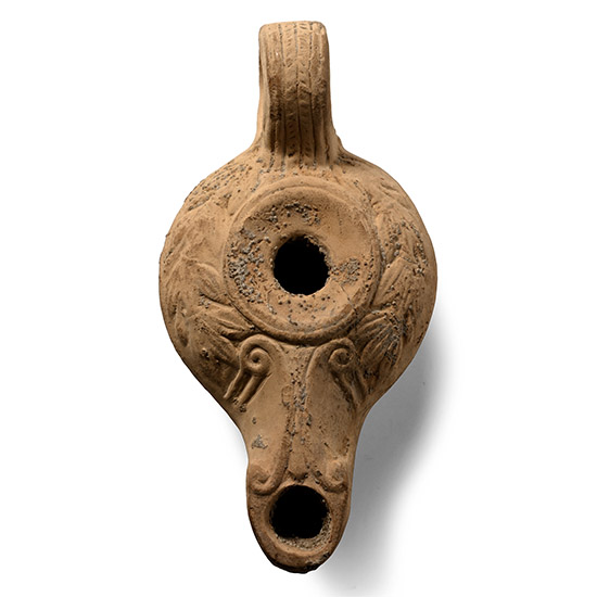 Roman Looped Terracotta Oil Lamp