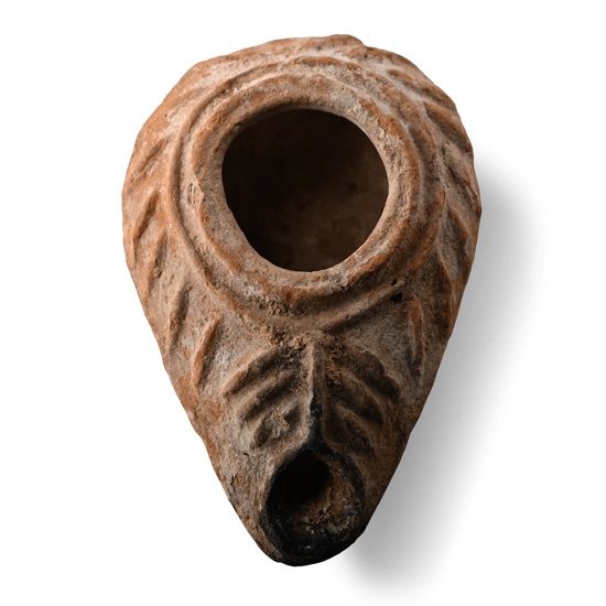 Late Roman Terracotta Slipper Oil Lamp