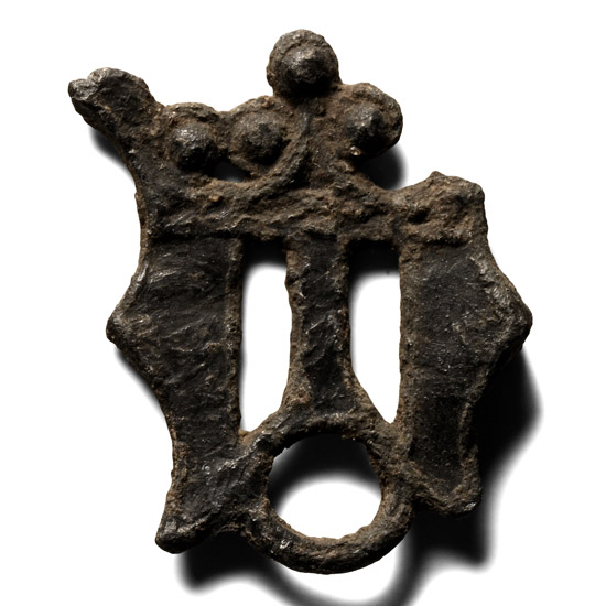 Medieval Pewter Pilgrims Badge with M for Maria