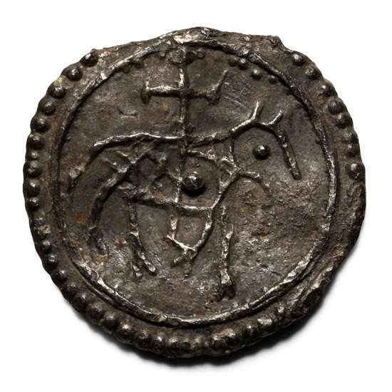 Medieval Pewter Wine Tavern Token with Lamb of God