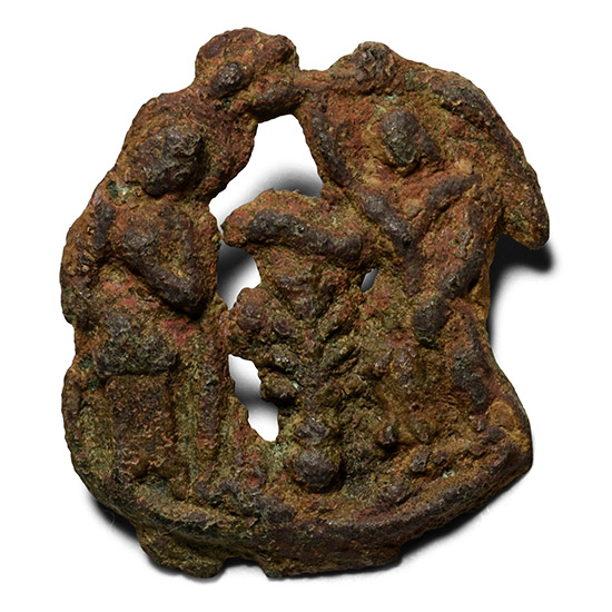 Medieval Bronze Figural Mount