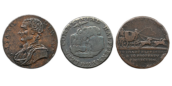 Great Britain. Group of Three [3] CU Trade Tokens.