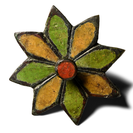 Roman Enamelled Bronze Plate Brooch