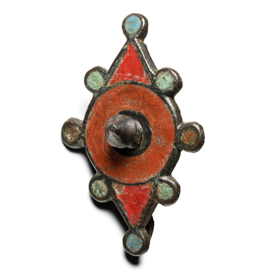 Roman Enamelled Bronze Plate Brooch