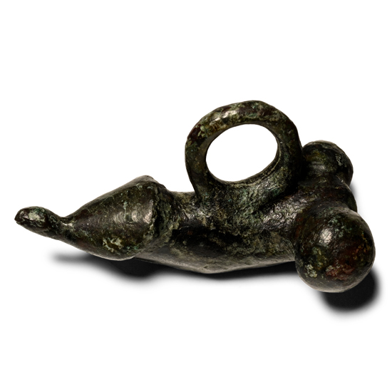 Roman Bronze Phallic Pendant