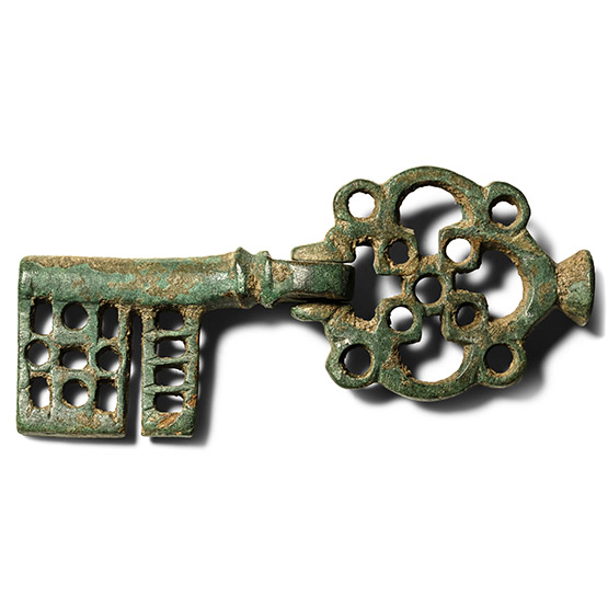 Byzantine Bronze Openwork Key