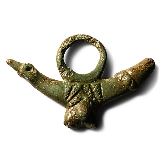 Roman Bronze Phallic Pendant