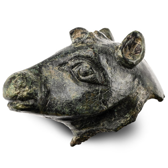 Greek Bronze Horse Head Mount