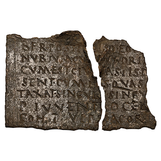Roman Bronze Military Diploma Fragments for a Soldier of the Cohors I Ulpia Dacorum