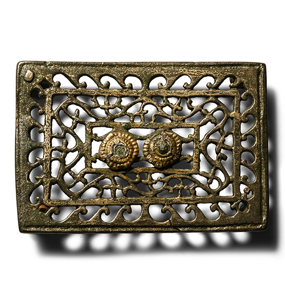 Roman Bronze Military Openwork Belt Plate