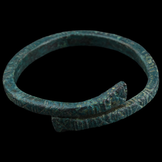 Roman Bronze Decorated Bracelet