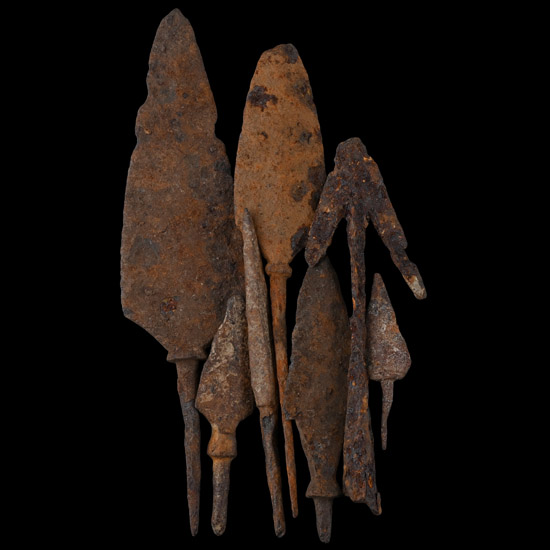 Roman to Medieval Iron Arrowhead Collection