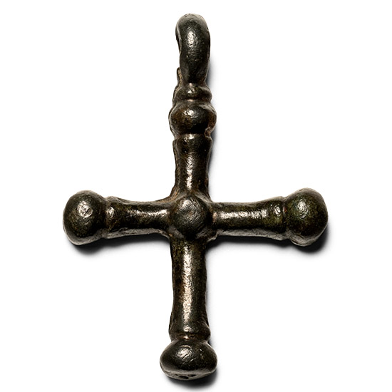 Byzantine Bronze Cross Pendant