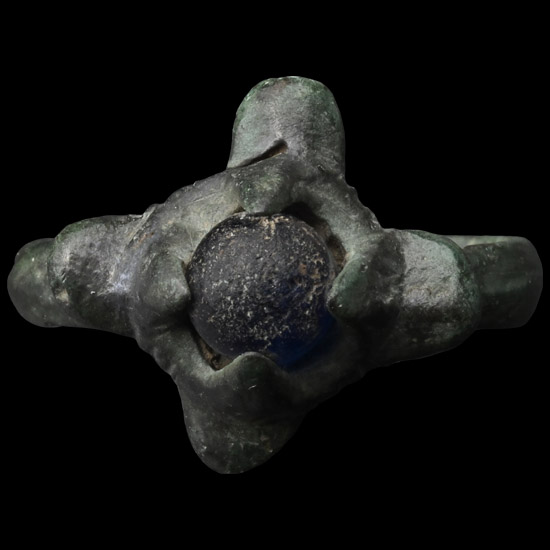 Migration Period Bronze Ring with Cabochon