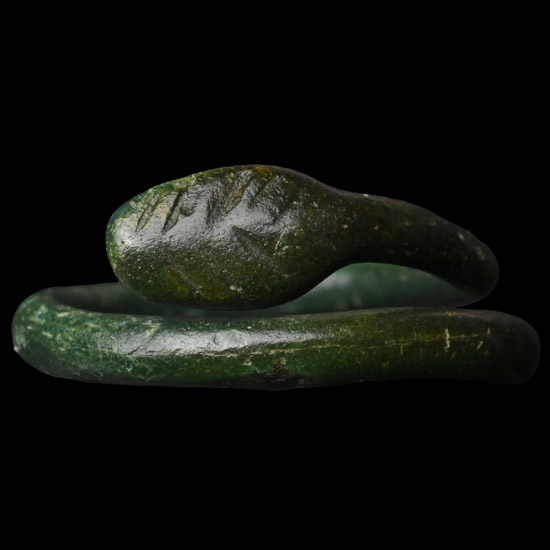 Romano-Egyptian Bronze Snake Ring