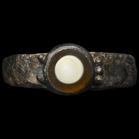 Roman Silver Childs Ring with Agate