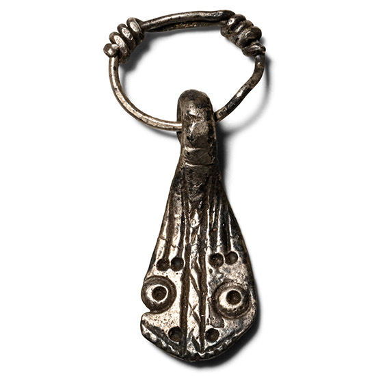 Viking Age Silver Duck Foot Pendant