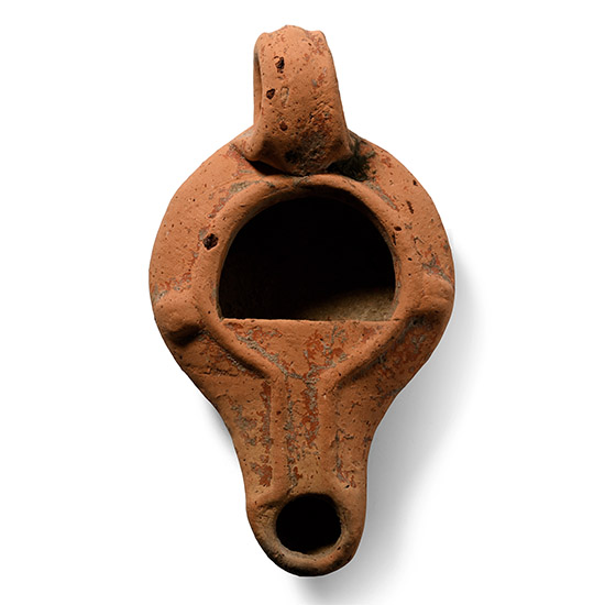 Roman Terracotta Oil Lamp with Makers Mark