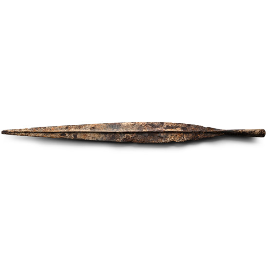 Very Large Iron Age Celtic Iron La Tene Socketted Spearhead
