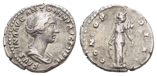 Faustina II AR Denarius.