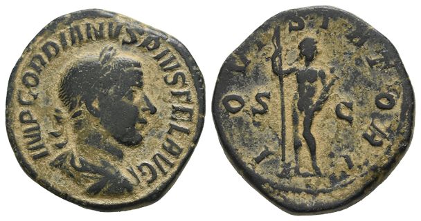 Gordian III AE Sestertius.