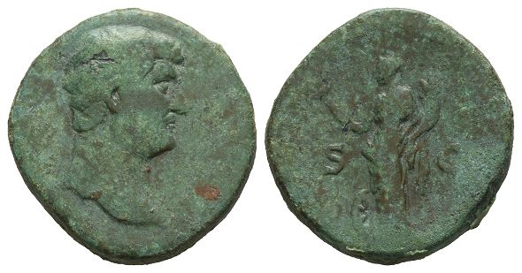 Hadrian AE Sestertius.
