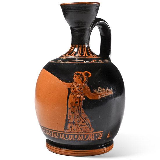 Greek Red-Figure Squat Lekythos Attributed to the Meidian Painter