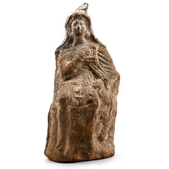 Greek Terracotta Seated Pan