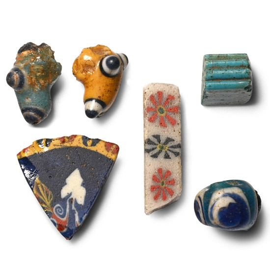 Roman Glass Inlay, Bead and Fragment Group