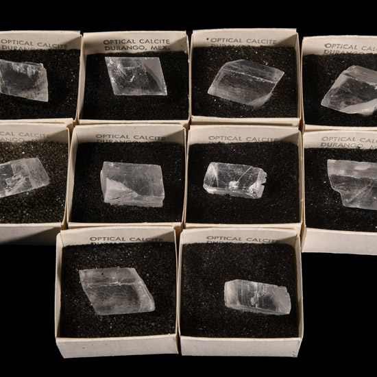 Optical Calcite Mineral Specimen Collection