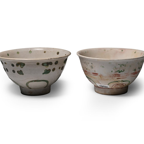 Hoi An Cargo Shipwreck Glazed Bowl Pair