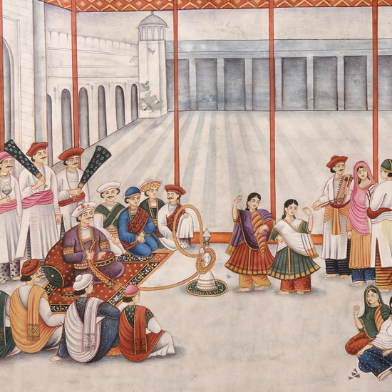 Indian Framed Watercolour Painting