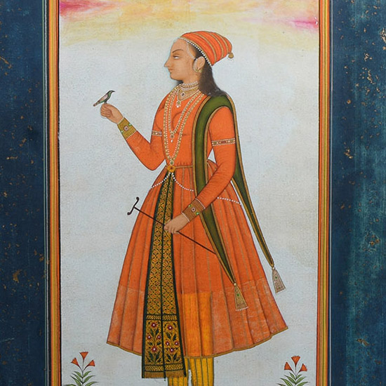 Indian Painting of a Mughal Female Courtier