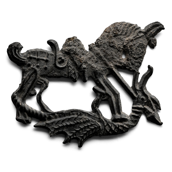 Medieval Pewter Pilgrims Badge of Saint George Slaying the Dragon