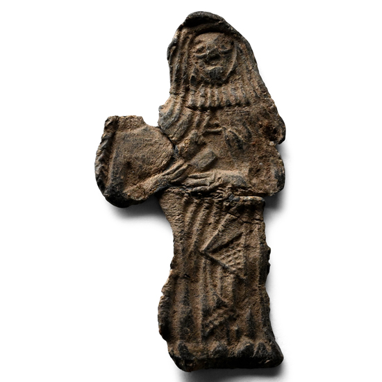 Medieval Pewter Pilgrims Badge with Mary and Child