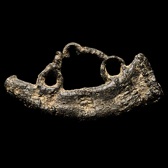 Medieval Pewter Pilgrims Horn Badge of Saint Hubert