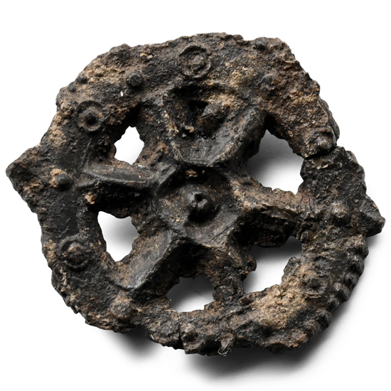 Medieval Pewter Catherines Wheel Pilgrims Badge