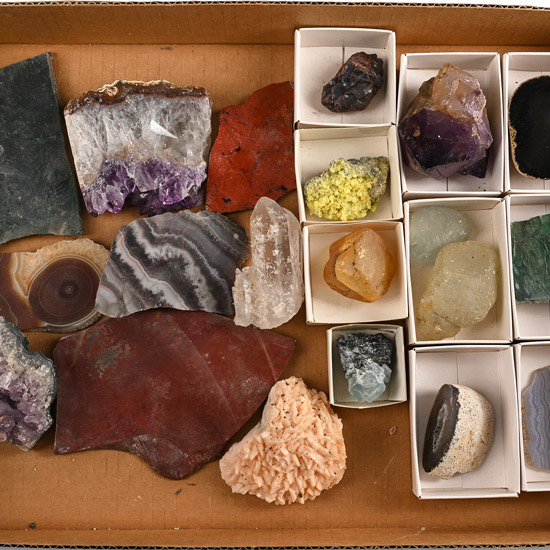 Group of Twenty [20] Mixed Mineral Specimens