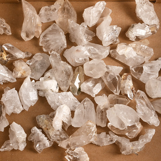 Large Group of Rock Crystal Specimens